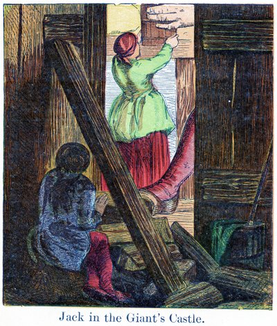 Jack en el castillo del gigante, 1867 de Harrison William Weir